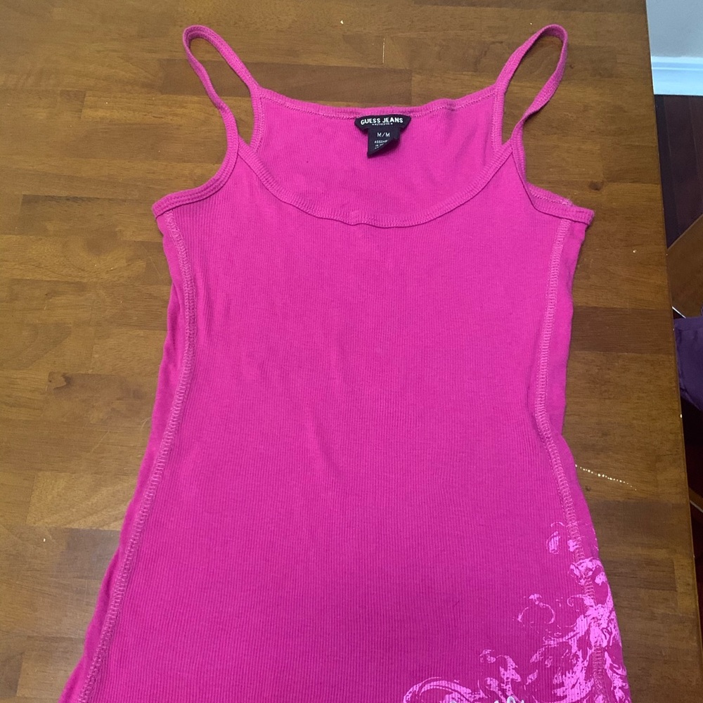 Pink guess tank top